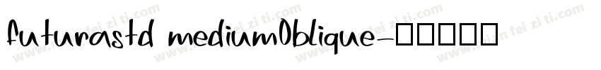 futurastd medium0blique字体转换